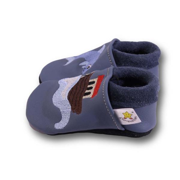Lederpuschen Delfin & Arche